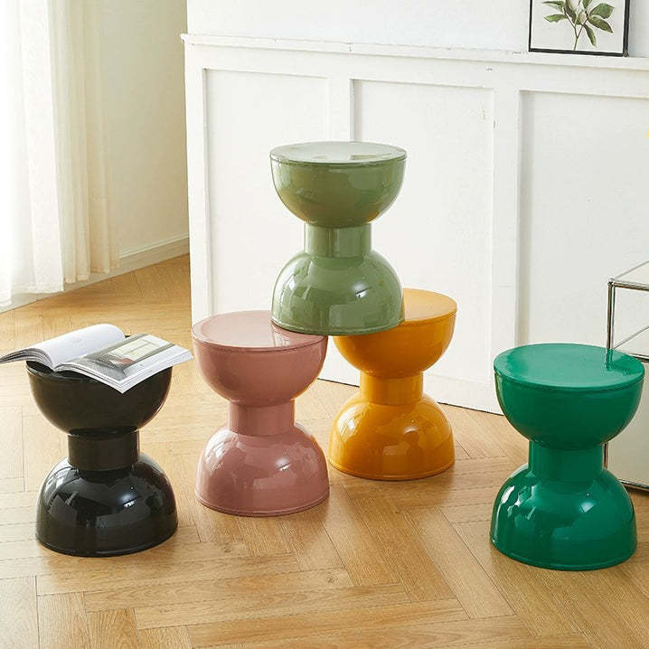 Scandinavian Half Round Barbell Low Stool