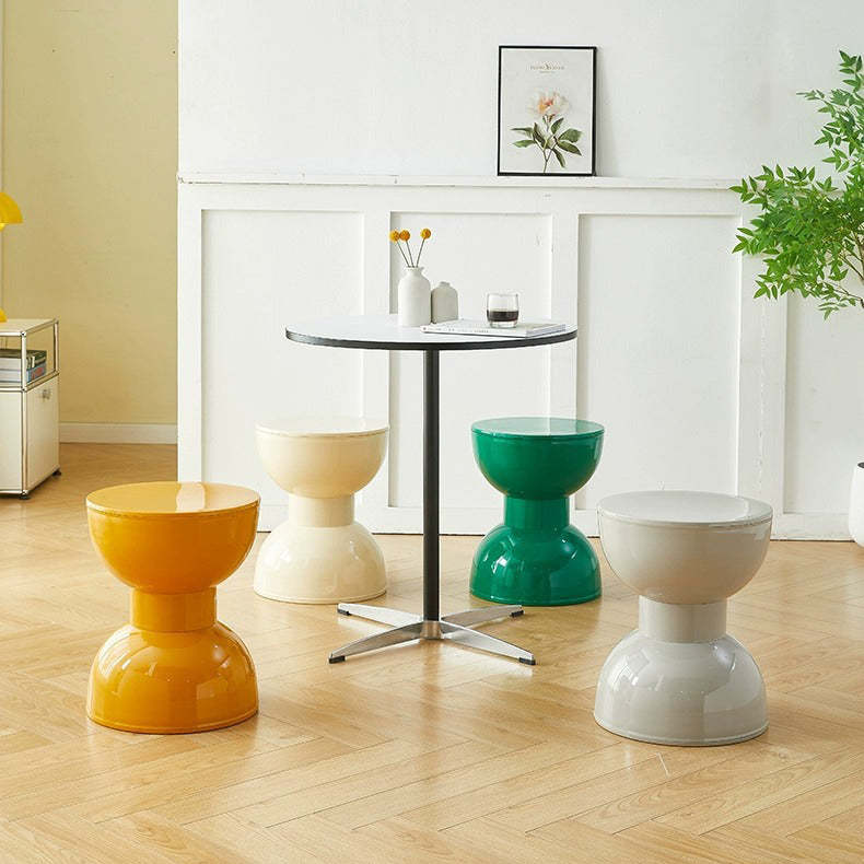 Scandinavian Half Round Barbell Low Stool