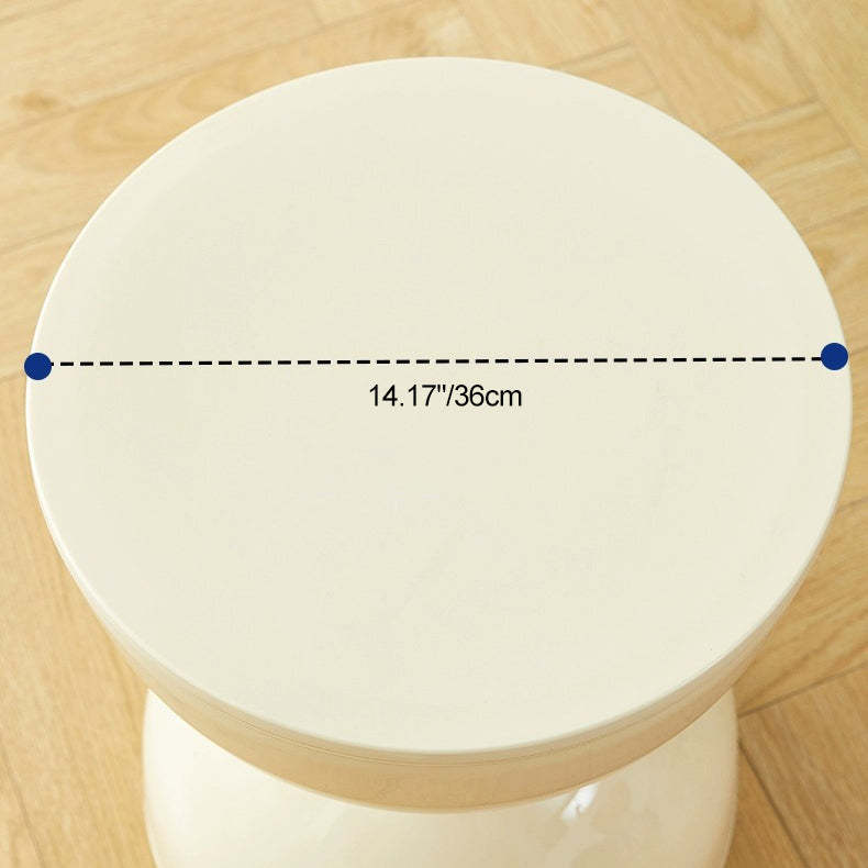Scandinavian Half Round Barbell Low Stool — Yellow
