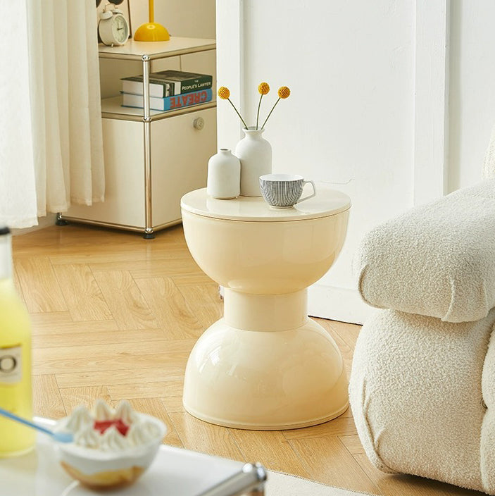 Scandinavian Half Round Barbell Low Stool