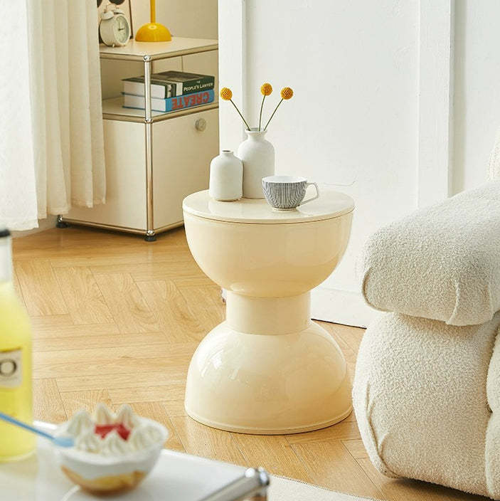 Scandinavian Half Round Barbell Low Stool