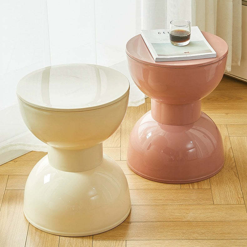 Scandinavian Half Round Barbell Low Stool