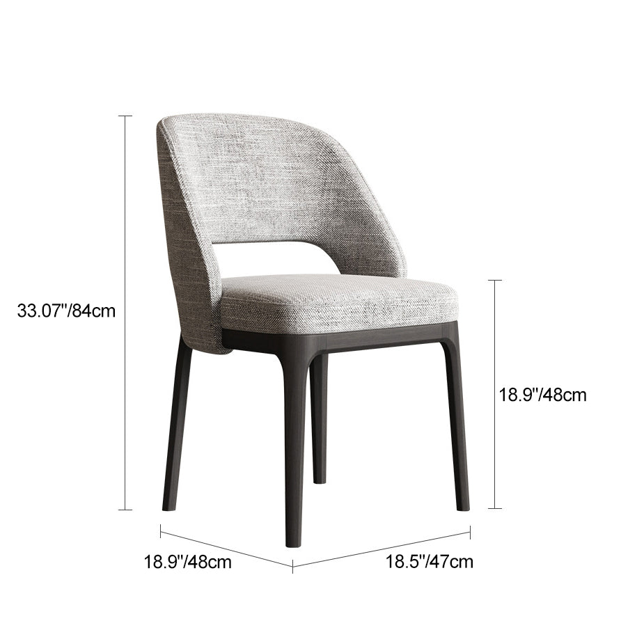 Scandinavian Arc Hollow Wood Dining Chair