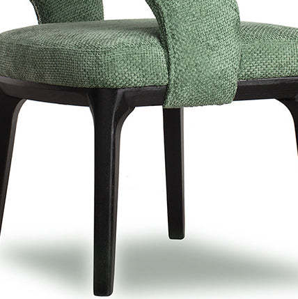 Scandinavian Openwork Curved Wood Dining Chair
