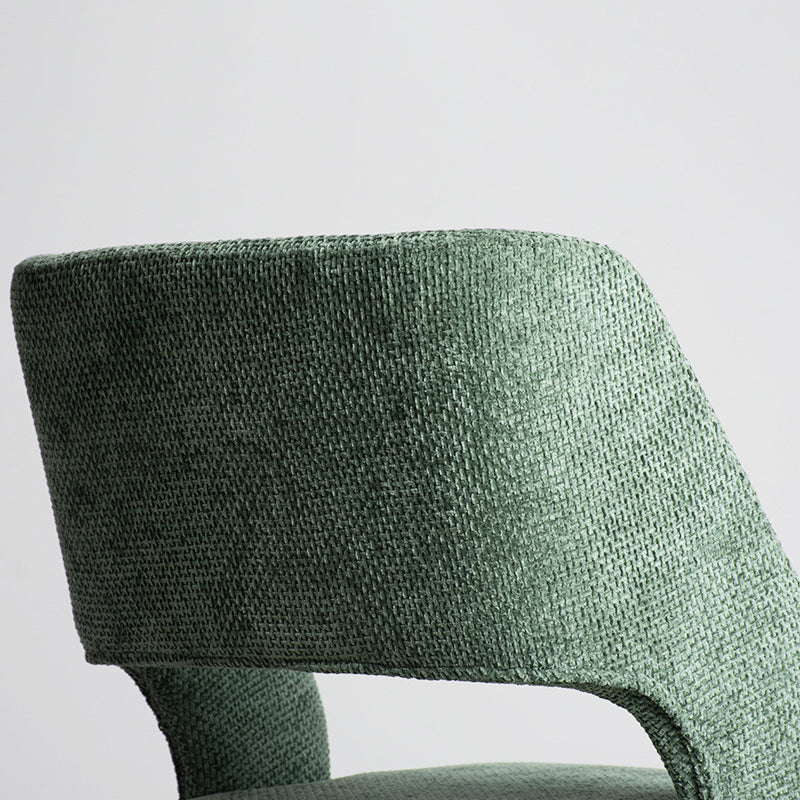 Scandinavian Openwork Curved Wood Dining Chair