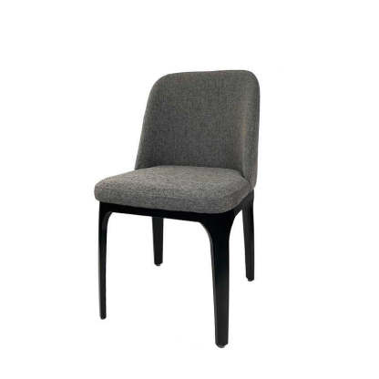 Scandinavian Rounded Leather Metal Dining Chair