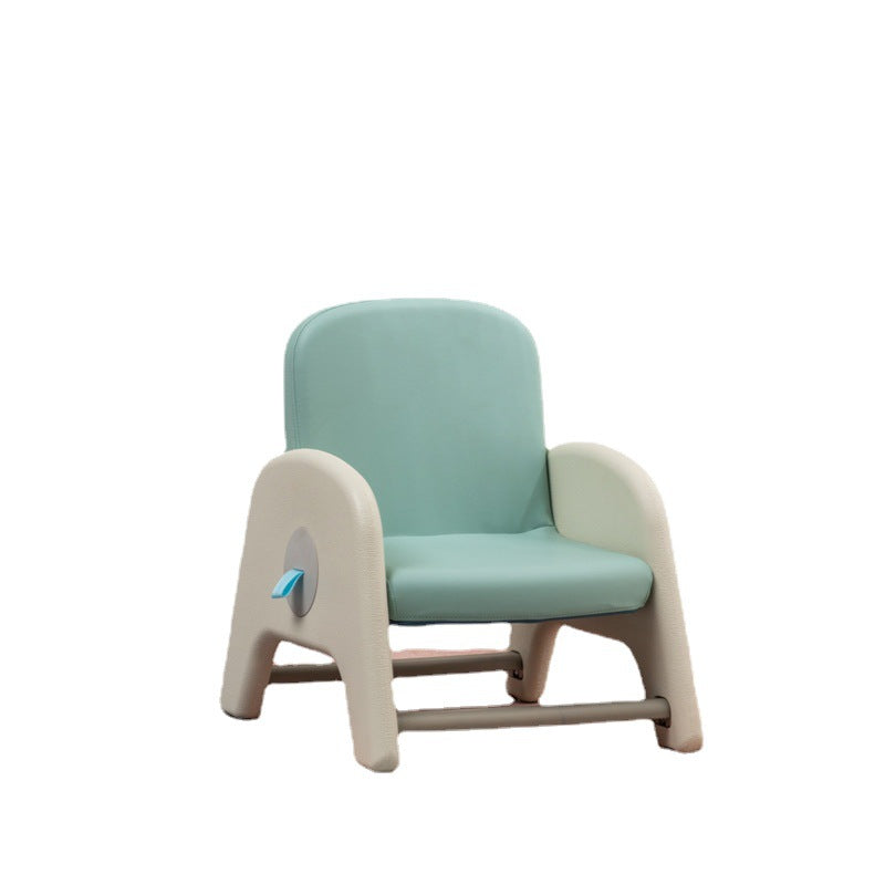 Kids Trapezoid Liftable PU Leather Low Stool