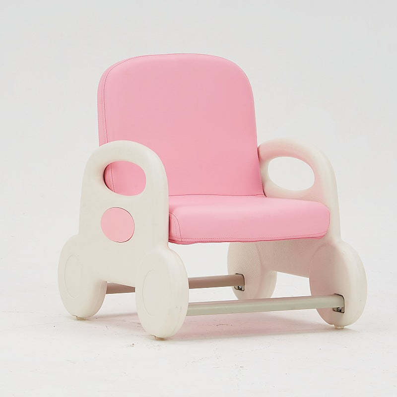 Kids Trapezoid Liftable PU Leather Low Stool