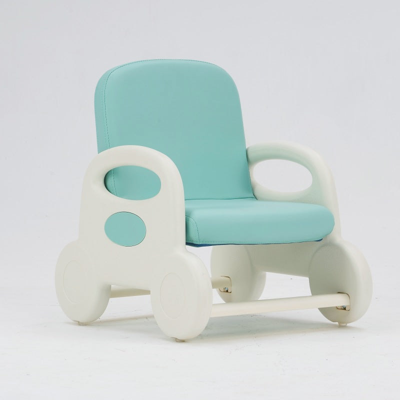 Kids Trapezoid Liftable PU Leather Low Stool