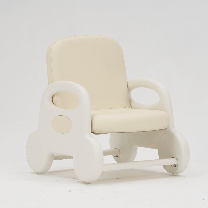 Kids Trapezoid Liftable PU Leather Low Stool