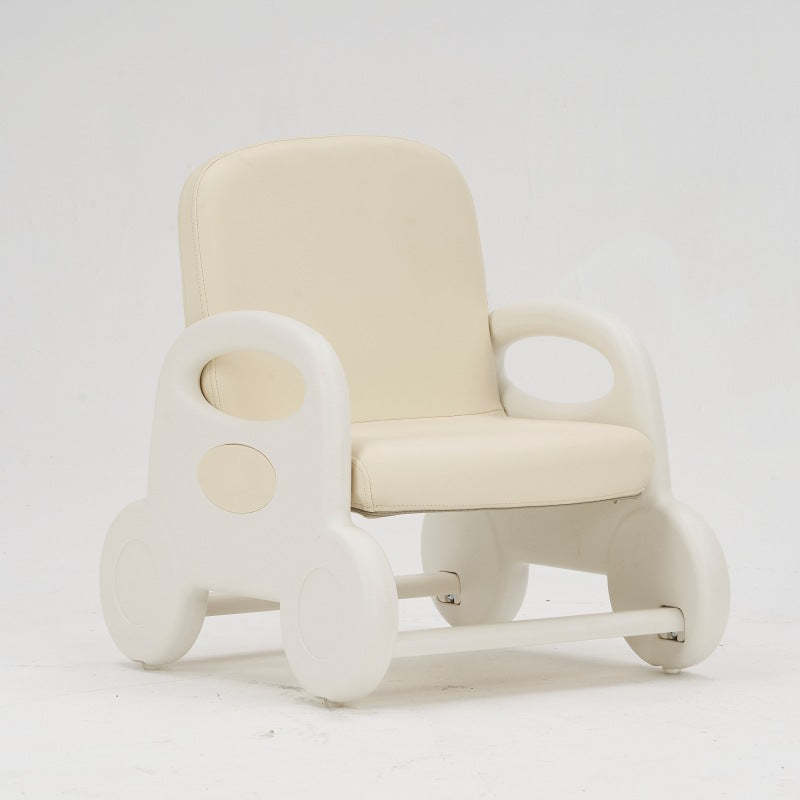 Kids Trapezoid Liftable PU Leather Low Stool