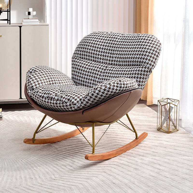 Scandinavian Arc Swing Velvet Accent Chair — Velvet & Yellow
