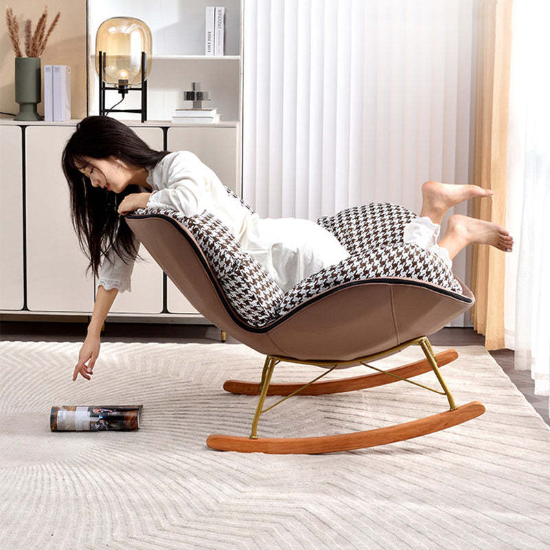 Scandinavian Arc Swing Velvet Accent Chair