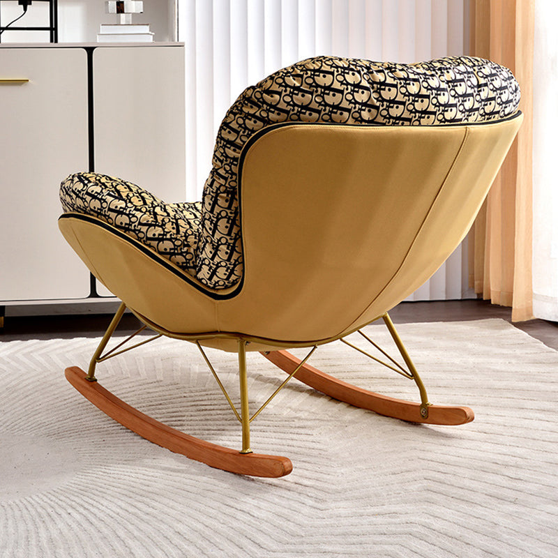 Scandinavian Arc Swing Velvet Accent Chair