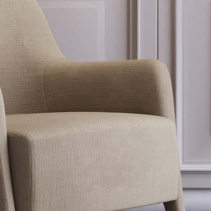 Scandinavian Rounded Pine Accent Chair
