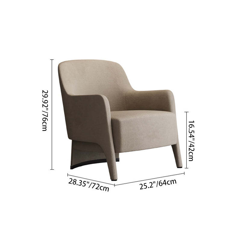 Scandinavian Rounded Pine Accent Chair
