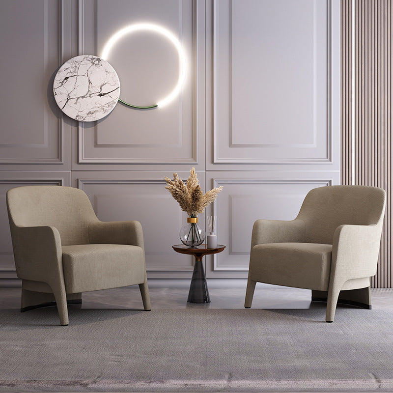 Scandinavian Rounded Pine Accent Chair
