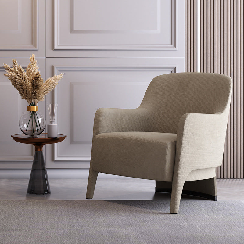 Scandinavian Rounded Pine Accent Chair