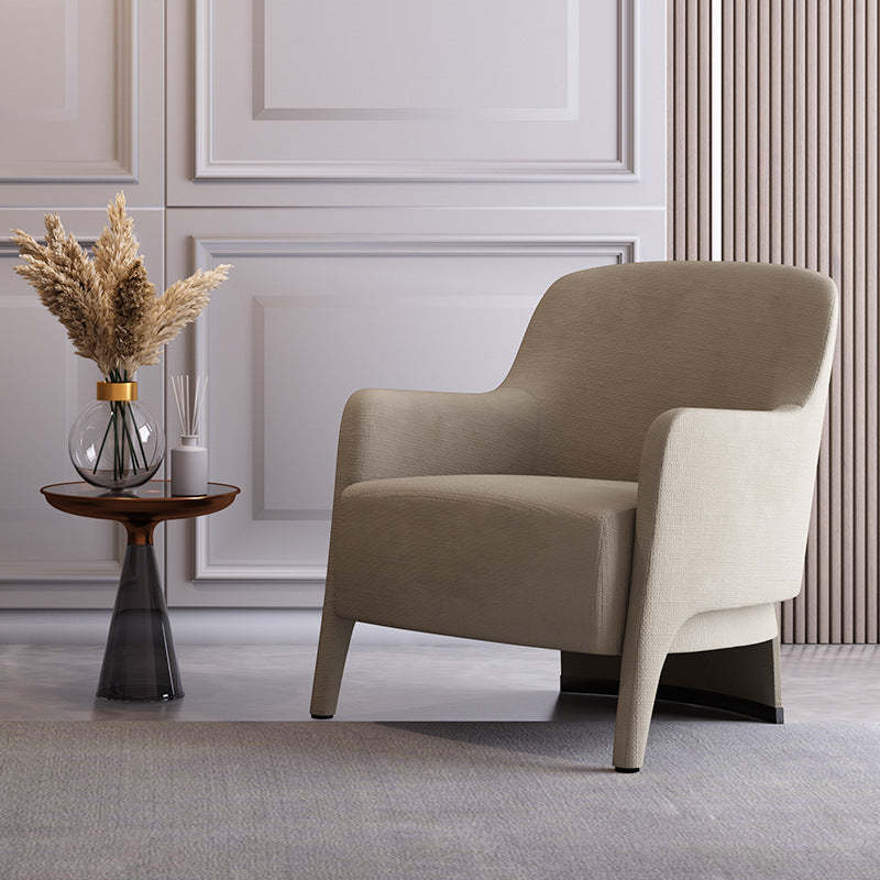 Scandinavian Rounded Pine Accent Chair