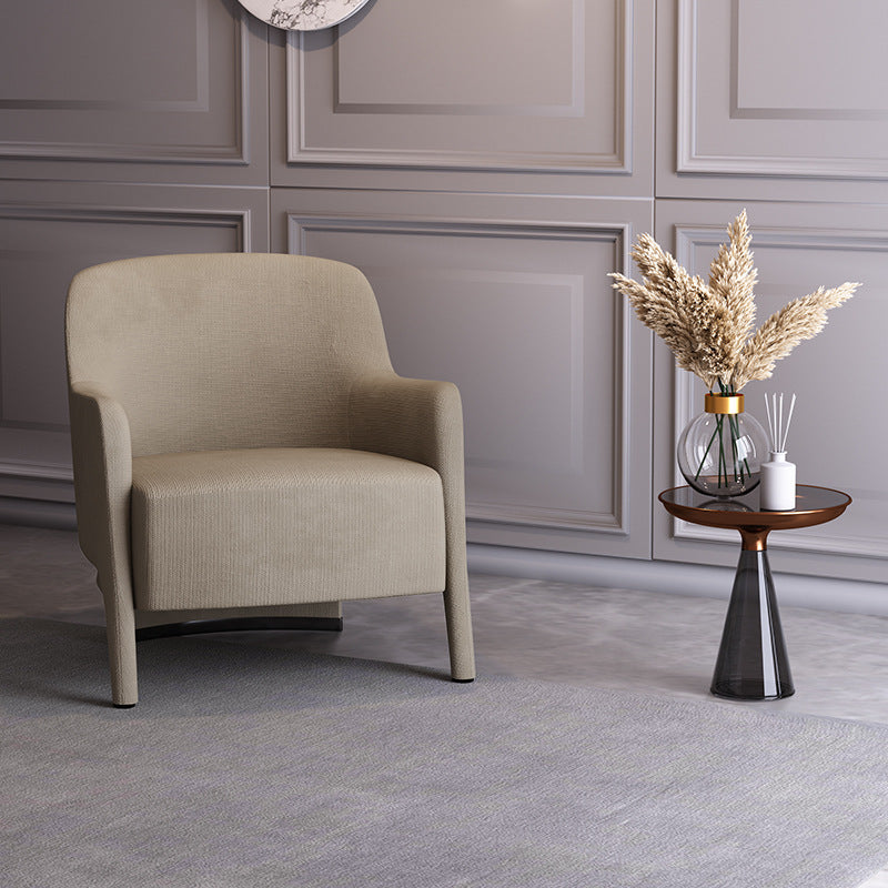 Scandinavian Rounded Pine Accent Chair