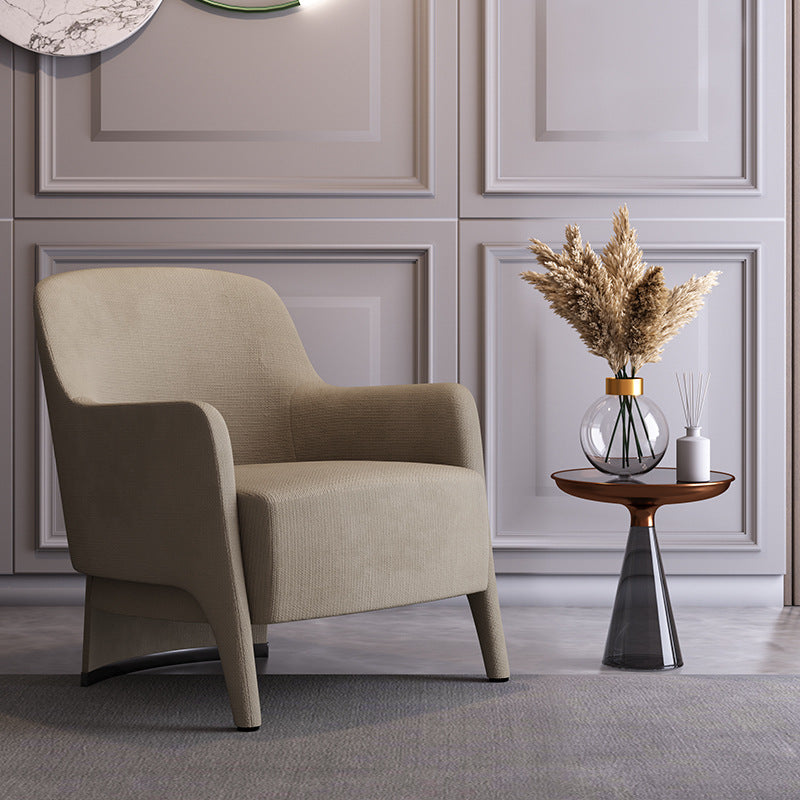 Scandinavian Rounded Pine Accent Chair