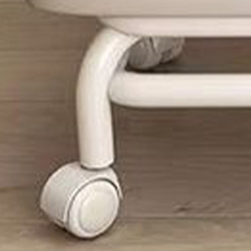 Minimalist Curved Swivel Napa Leather Metal Chair — Gray
