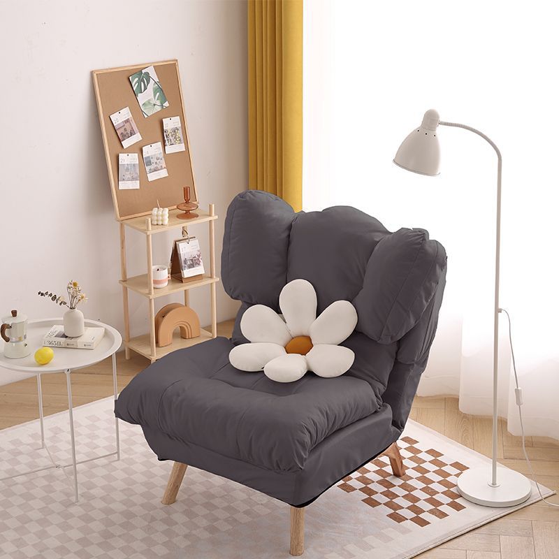 Minimalist Foldable Tech Fabric Accent Chair — Without Footrest / Ink Blue + Tech Fabric