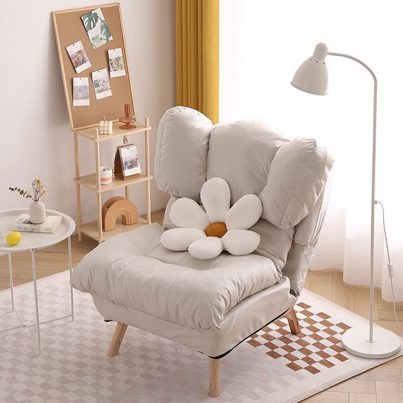 Lighom tech foldable fabric accent chairs for living room — Chair Only / Performance Fabric / Cream