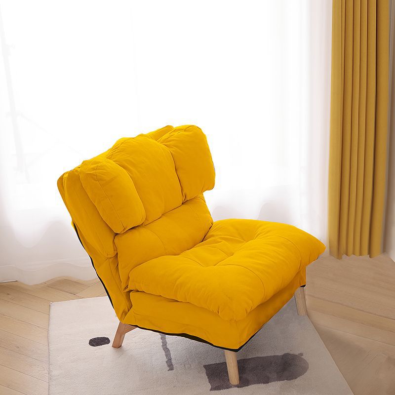Minimalist Foldable Tech Fabric Accent Chair — With Footrest / Ink Blue + Tech Fabric