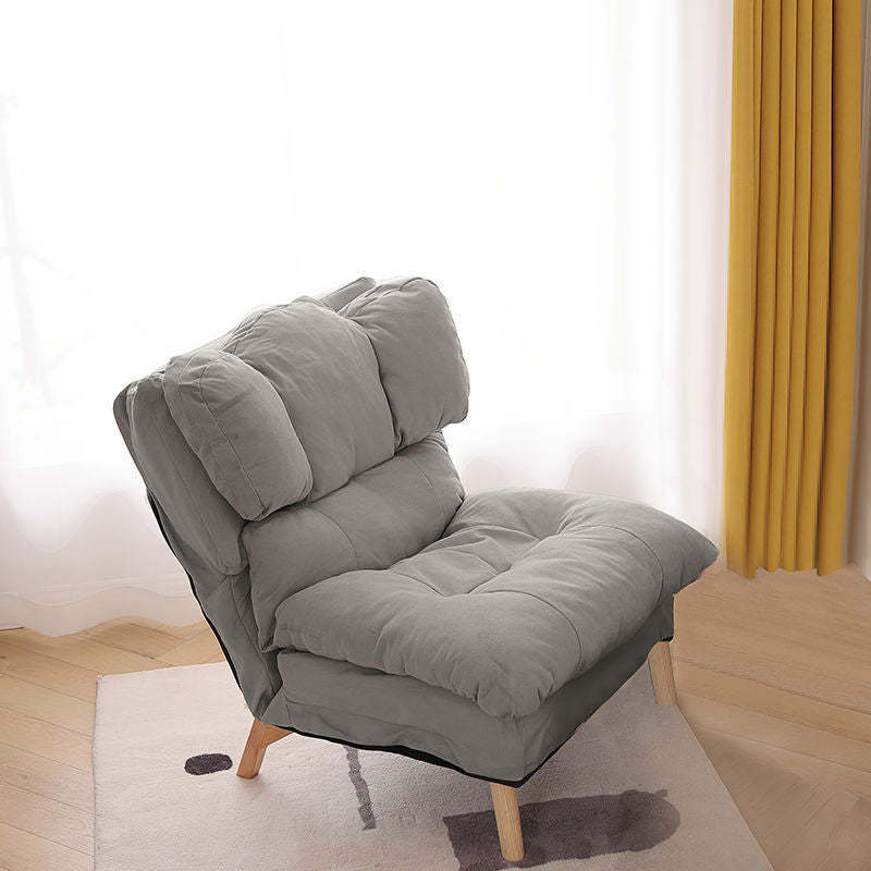 Minimalist tech foldable gray accent chairs — Chair Only / Cotton Linen / Light Gray