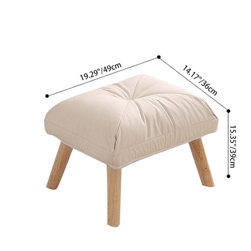 Minimalist Foldable Tech Fabric Accent Chair — Without Footrest / Khaki + Cotton Linen