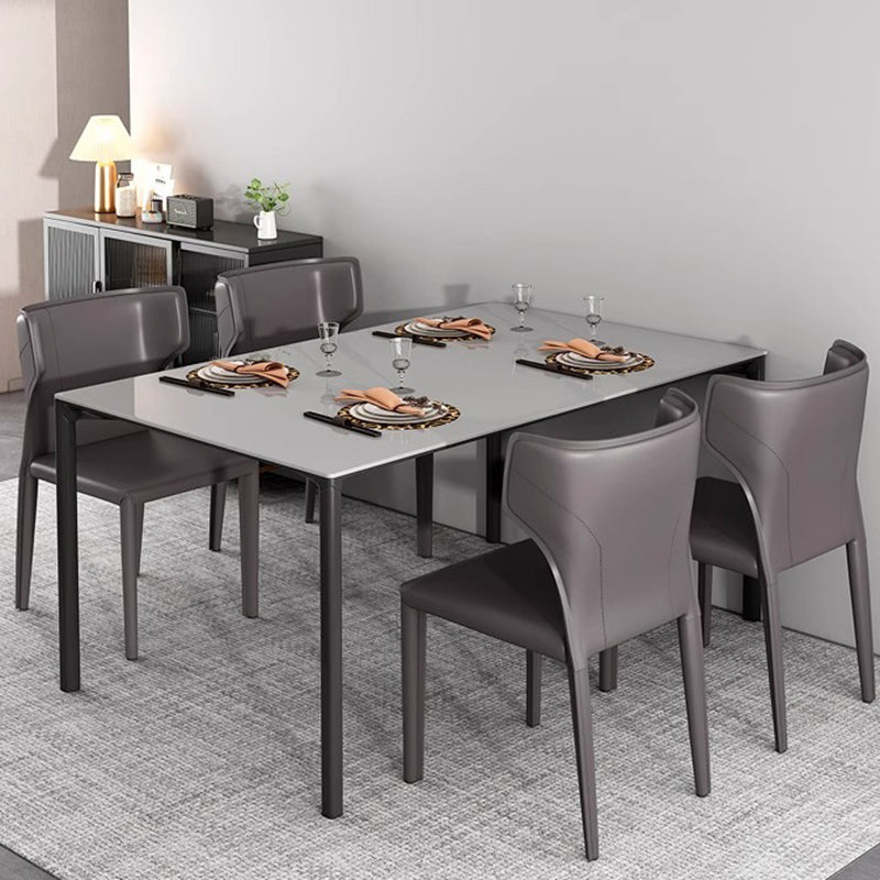 Scandinavian Bullhead Leather Metal Dining Chair — Dark Green