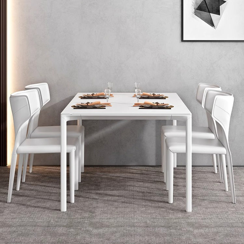 Scandinavian Bullhead Leather Metal Dining Chair — Khaki
