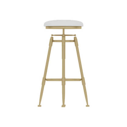 Scandinavian Liftable Leather Iron Solid Wood Bar Stool