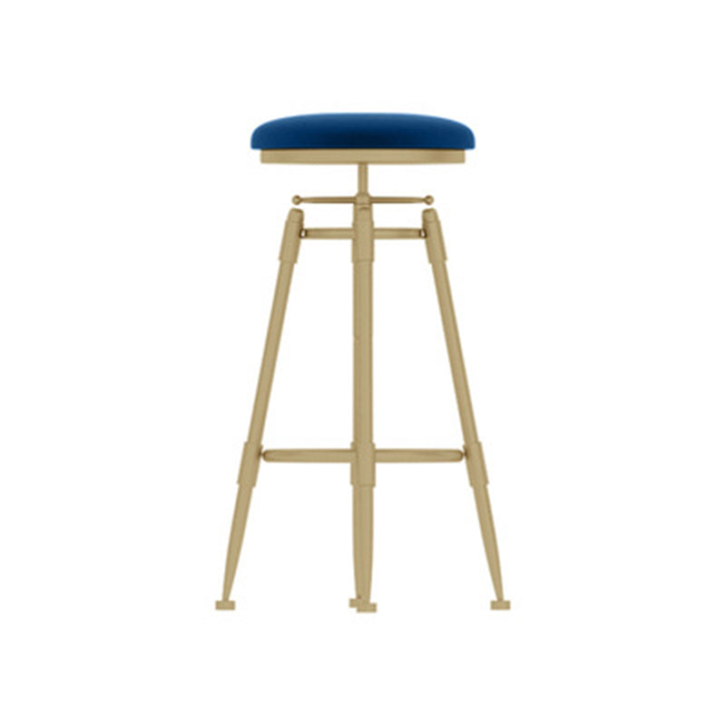 Scandinavian Liftable Leather Iron Solid Wood Bar Stool