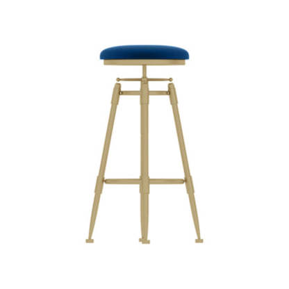 Scandinavian Liftable Leather Iron Solid Wood Bar Stool