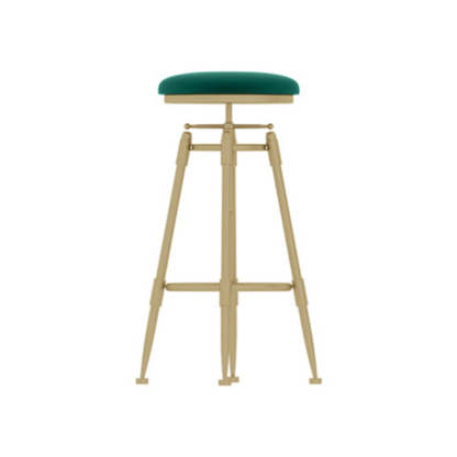 Scandinavian Liftable Leather Iron Solid Wood Bar Stool