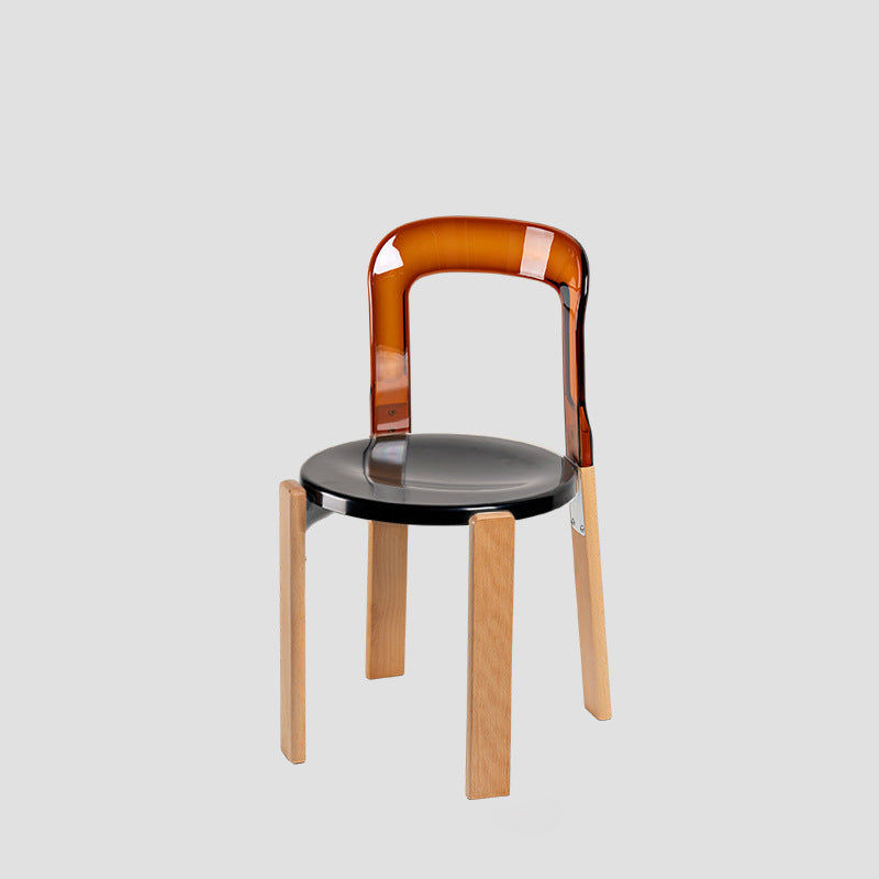 Chinese Curved Wood Dining Chair