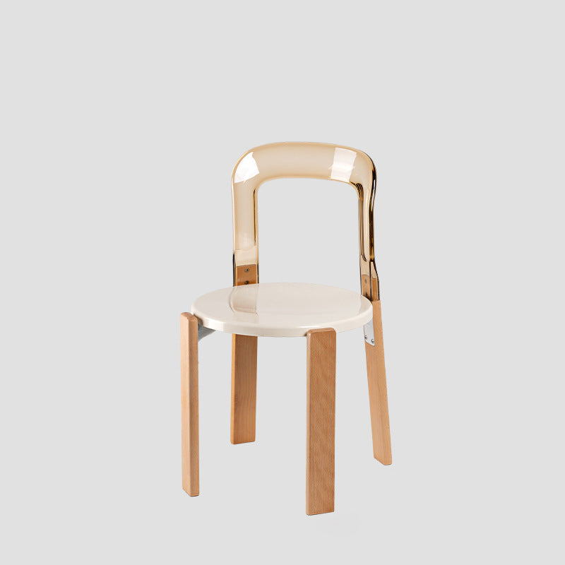 Chinese Curved Wood Dining Chair