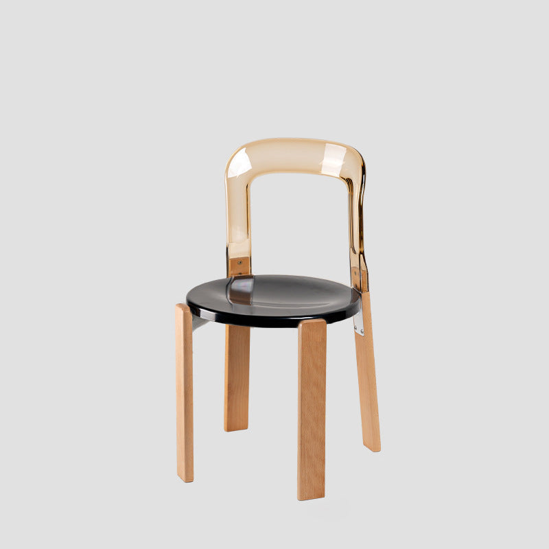 Chinese Curved Wood Dining Chair
