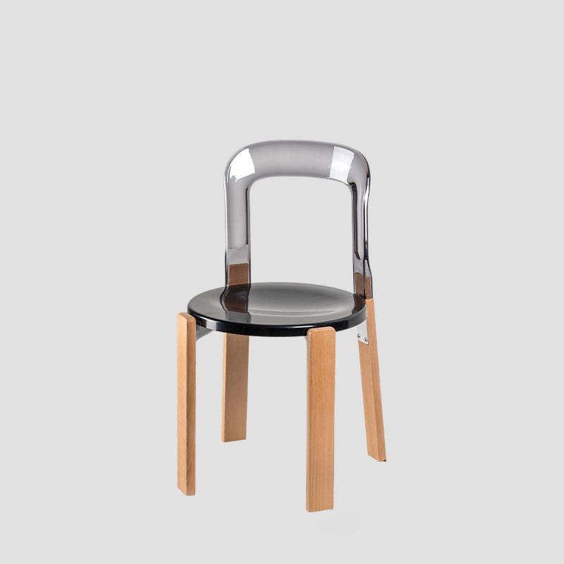 Chinese Curved Wood Dining Chair