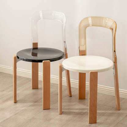 Chinese Curved Wood Dining Chair