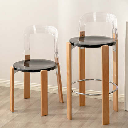Chinese Curved Wood Dining Chair