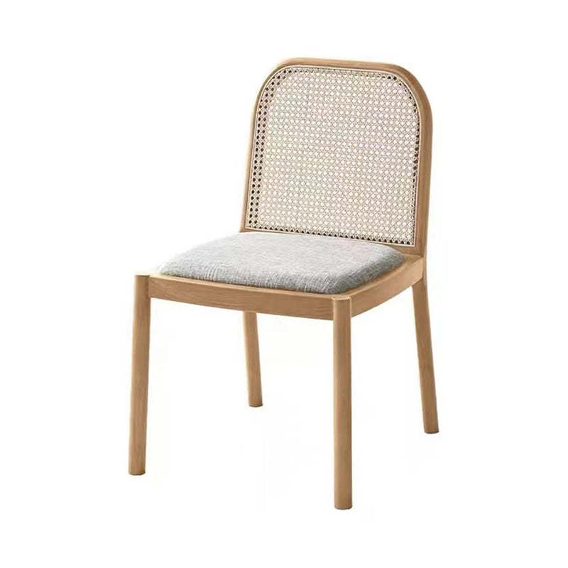 Walnut linen dining chairs & benches for dining room — Natural Wood