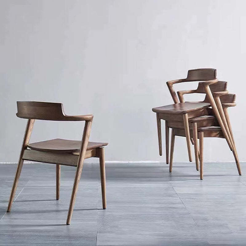 Scandinavian Curved Rounded Wood Dining Chair
