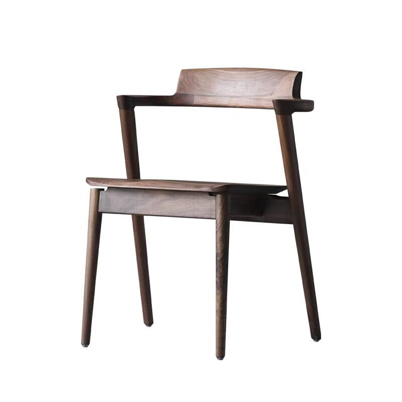 Scandinavian Curved Rounded Wood Dining Chair