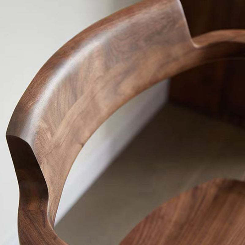 Scandinavian Curved Rounded Wood Dining Chair