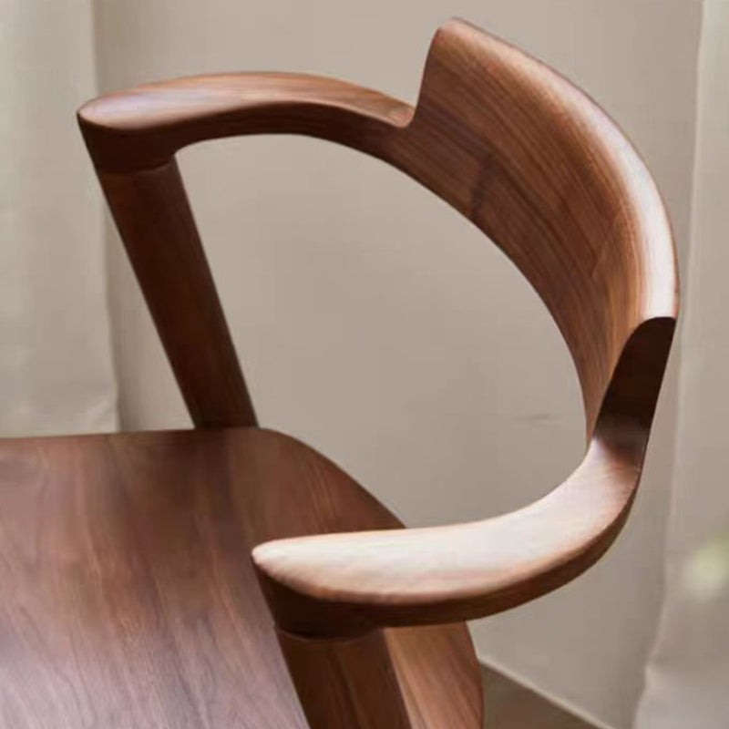 Scandinavian Curved Rounded Wood Dining Chair