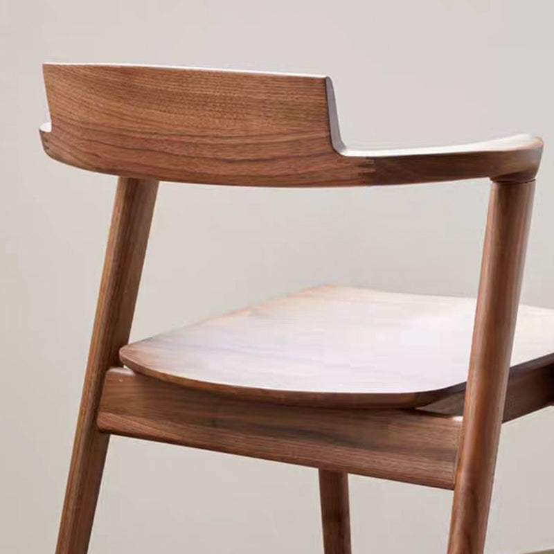 Scandinavian Curved Rounded Wood Dining Chair