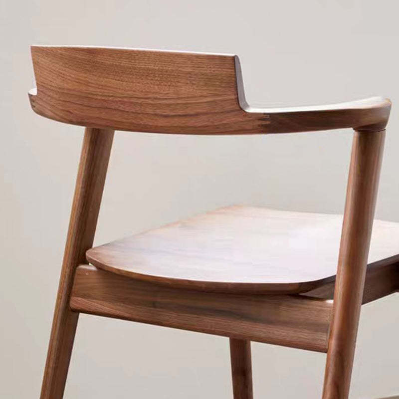 Scandinavian Curved Rounded Wood Dining Chair